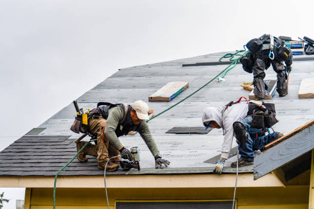 Professional Gutter Installation technician working in Halifax, MA